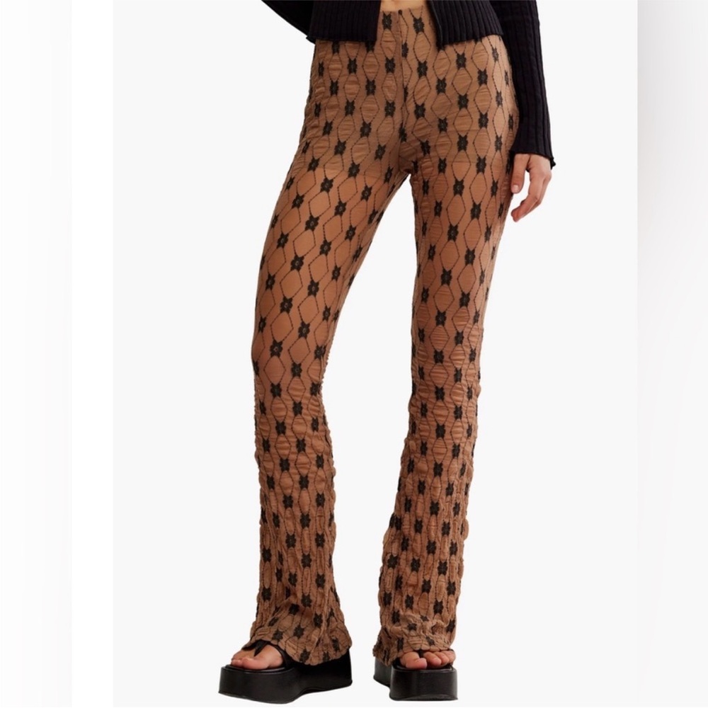Brand new without tag Free People Margo lace overlay flare pants size XS.